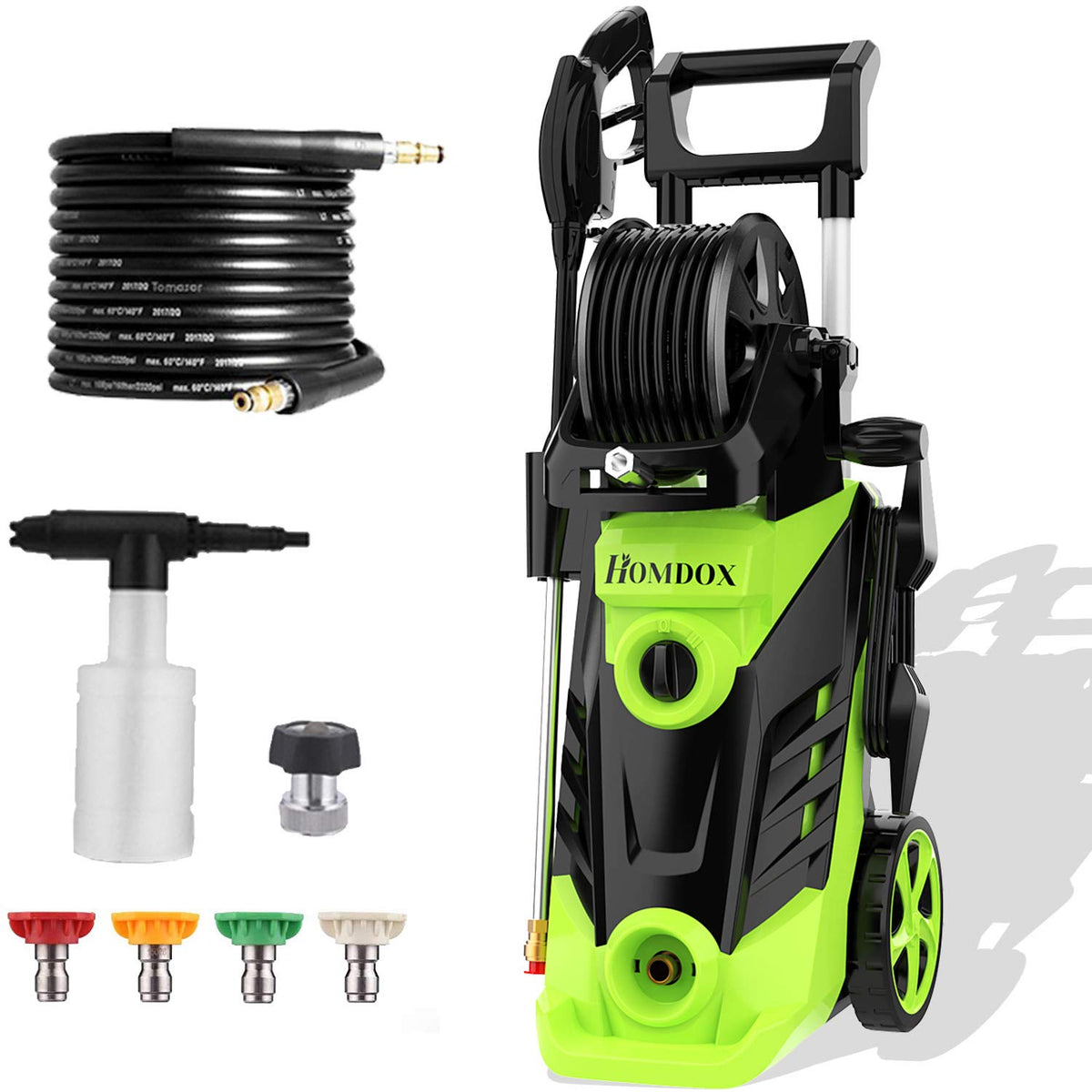 Homdox Electric Pressure Washer 225 Gpm Power Washer 1800w High Press 1144